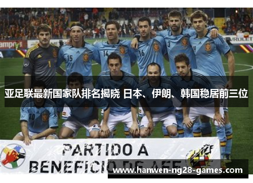 亚足联最新国家队排名揭晓 日本、伊朗、韩国稳居前三位